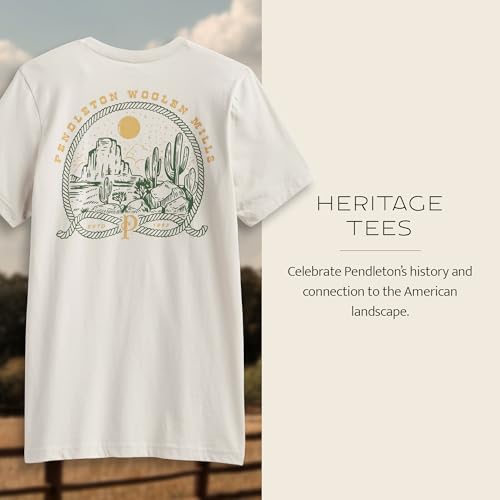 Image of Pendleton Men's Graphic T-Shirt, 100% Cotton Short Sleeve Tee, Soft Water-Based Print Casual Shirt, Crew Neck