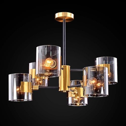 Lampes suspendues design noir et doré pour illuminer votre salle à manger