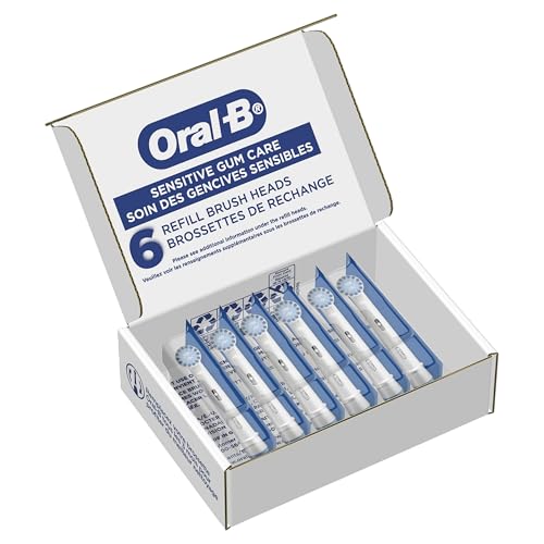 Image of Oral-B Sensitive Gum Care Replacement Brush Heads for an Oral-B Electric Toothbrush, Pack of 6