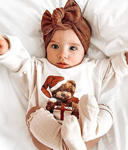 Infant Baby Girl Boy Christmas Outfit Long Sleeve Romper Teddy Bear Onesie One Piece Bodysuit Fall Winter Jumpsuit (Christmas-Teddy Bear, 12-18 Months) #TOP1