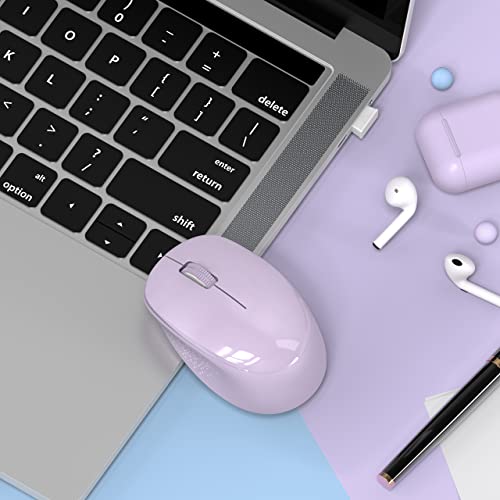 Trueque Wireless Mouse E702 2.4Ghz Portable Computer Mouse With Usb Receiver, Comfortable Silent Mice For Laptop, Chromebook, Pc, Notebook, Desktop, Windows, Mac (Purple) #TOP7