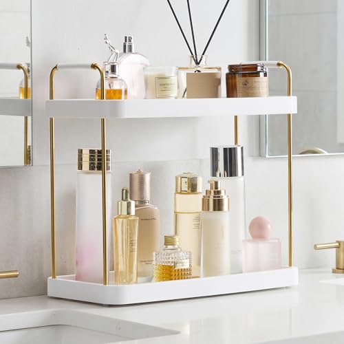 Vtopmart 2-Tier Bathroom Countertop Organizer, Vanity Dresser Counter Tray Shelf