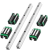 CNCMANS HGR20 Linear Guide Linear Rail 2 Pieces HGR20-400 mm Guide Rail with 4 Pieces High Precise.