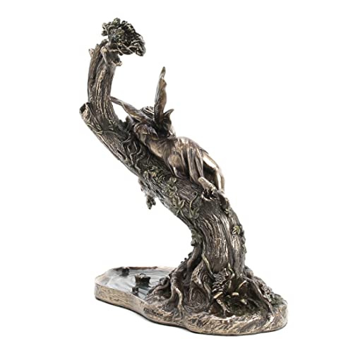 Estatua de hada con acabado bronce antiguo 16.5 cm miniatura 5
