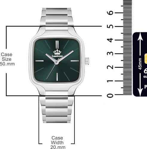 Image of LIMESTONE Classic Series Men Analog Watch - Stainless Steel Mesh Strap with Elegant Dial & Roman Numerals | Quartz Wristwatch for Casual & Formal Wear