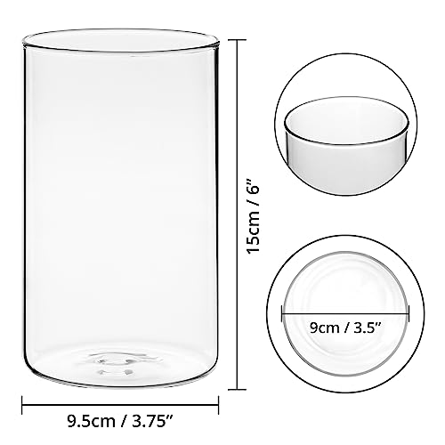 Vase en verre transparent 15 cm pour centres de table de mariage - 3