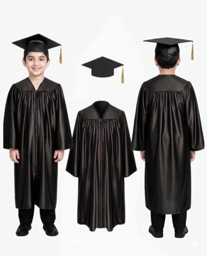 Image of ITSMYCOSTUME Convocation Graduation Gown Costume Dress for Kids Complete Set (Gown,Cap) for Boys & Girls