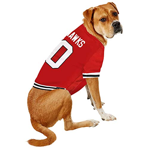 Image of NHL CHICAGO BLACKHAWKS JERSEY for DOGS & CATS, X-Small. - Let your Pet be a real NHL FAN!