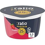 Ratio Yogurt Protein Cultured Dairy Snack, Strawberry, 25g Protein, 5.3 OZ