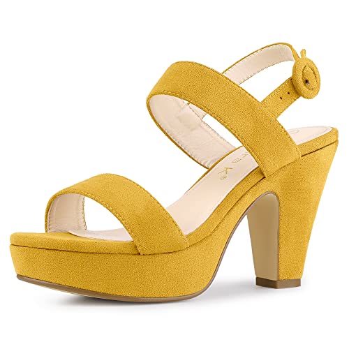 Image of Allegra K Women's Slingback Platform Heels Chunky High Heel Sandals