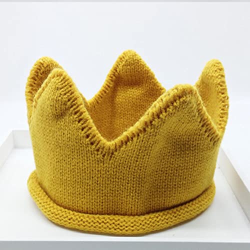 tecido infantil - malha recém-nascido,Gorro tricô coroa, chapéu bebê meninos meninas faixa cabeça tr