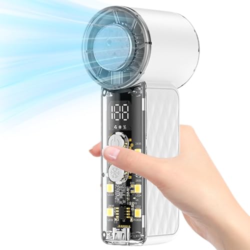 Miniventilador de mano portátil ideal para paseos y viajes bajo el sol 7