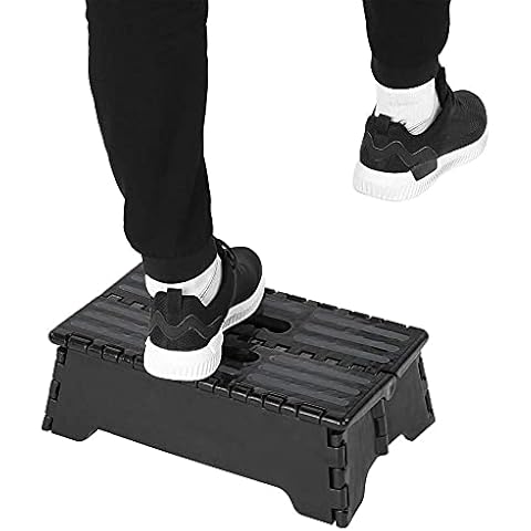 Tragbarer Tritthocker, zusammenklappbar Trittstufe für Kinder und ältere Menschen mit Behinderung Kinder-Fußhocker, stabiler Kunststoff Cover
