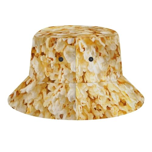 Image of Food Golden Corn Bucket Hats Unisex Washed Cotton Lightweight Outdoor Summer Beach Sun Hats Men Women Bucket Hat for Travel