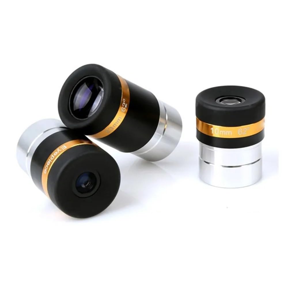 Accessoires pour télescopes Lot de 3 oculaires Grand Angle 62 degrés 1,25 Pouces 4 mm 10 mm 23 mm Accessoires for télescope Oculaire pour télescope