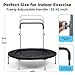 40/48 Inch Rebounder Trampoline for Adults: Exercise Trampoline with Adjustable Foam Handle, Stable & Quiet Mini Trampoline for Indoor Garden Workout
