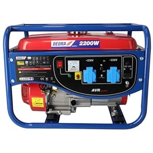 Stromgenerator,2000-2200W Stromaggregat DEDRA 163-cm³-Motor, Notstromversorgung, nützlich in Haushalten, Gärten, auf Campingplätzen oder für andere Arbeiten, Kraftstofftank: 15l
