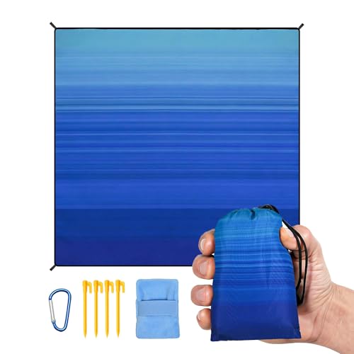 AISPARKY Pocket Beach Blanket Waterproof Sandproof Small Compact Picnic Mat