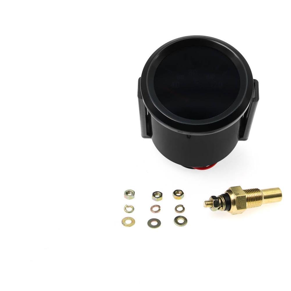 52mm Car Water Temperature Gauge 40~120 ℃ Digital Pointer Instrument with Water Temp White Backlight Compatible with