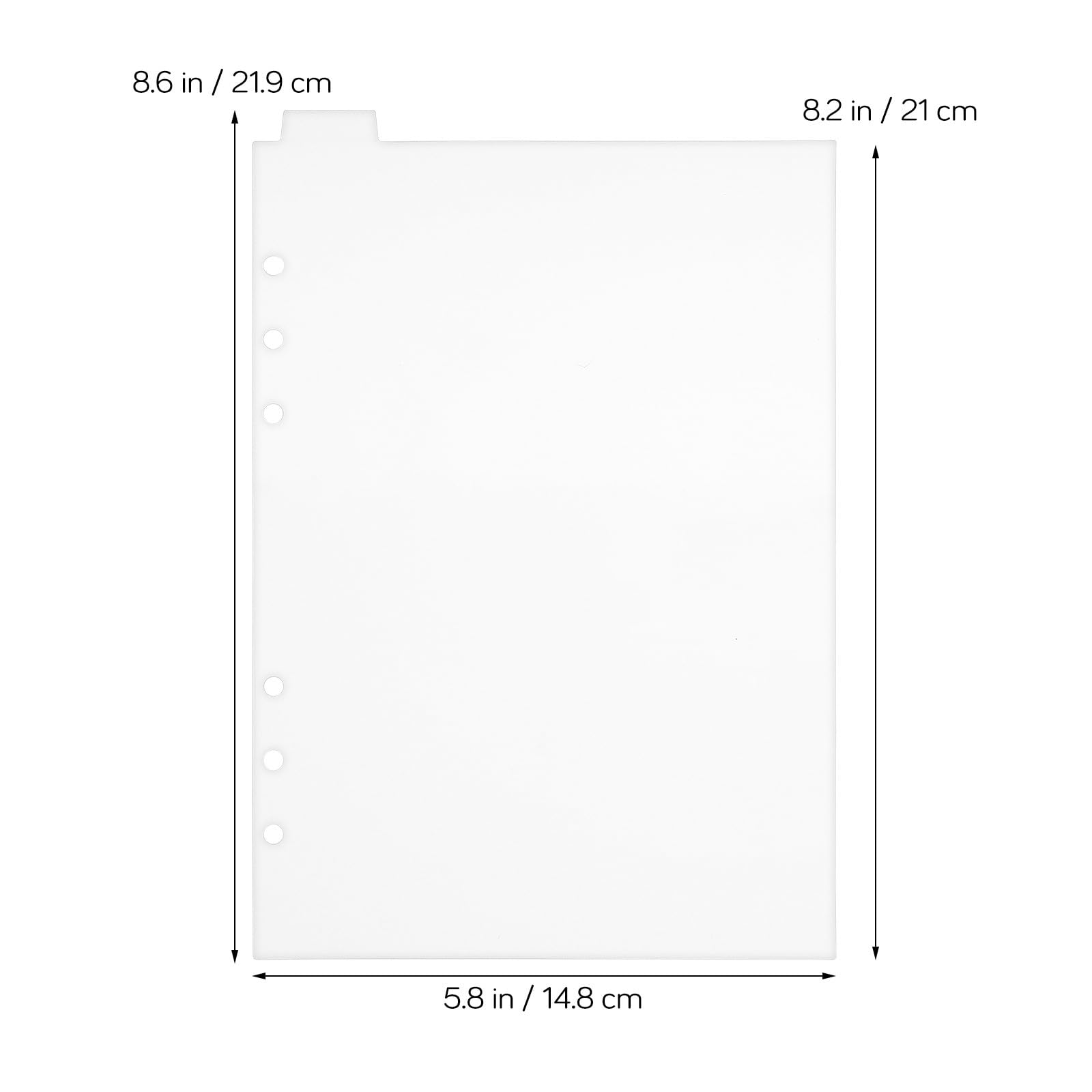 Mipcase Divisori Per Indice in Pvc Trasparente Linguette Staccabili Per Quaderni e Planner Uso Ufficio e Scuola