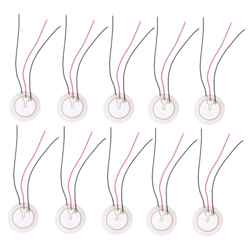ARTIBETTER 10pcs Three-pole 35mmgl Piezo Disc Piezo Ceramic Chip Smd Pickup Transducer Random Color