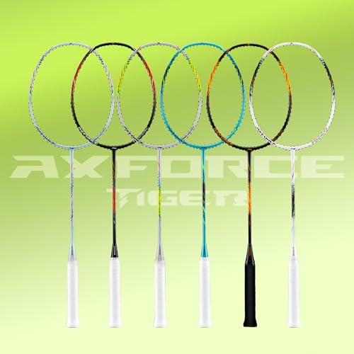 Image of Li-Ning Axforce Tiger Strung Badminton Racquet for Professional Players| 32 LBS Max Tension | Head Heavy | 7mm Flexible Shaft | Carbon Fibre Frame