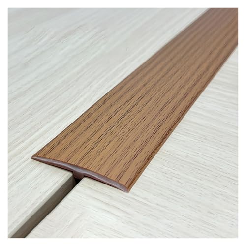 PVC Self Adhesive Floor Transition Strip, T Molding Floor Cover Strips, Cuttable Door Threshold Strip, For Door/Tile/Floor(Wood,5CM*2.0M(6.6Ft))