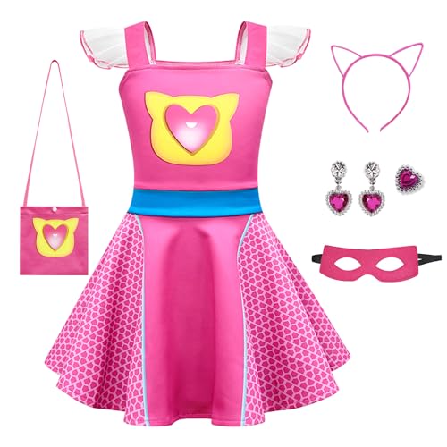 Vestido para Niñas con Mangas de Malla Estilo Gato miniatura 1