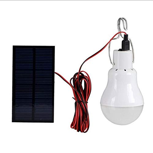 YANKAN Solar Luces Bombilla Exterior Lnterior, Tienda Camping luz con Linterna Portátil de Montañismo Hebilla de Emergencia de LED T LED Bombilla para el hogar, Camping, Senderismo, Pesca, Caza