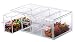 Dispense-Rite TD-4 Four Section Countertop Topping Dispenser Organizer, Clear Acrylic