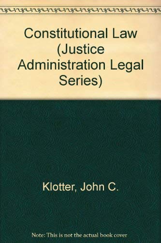 Constitutional Law 0870845292 Book Cover