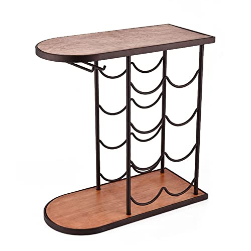 Soporte para 8 botellas de vino de hierro miniatura 1