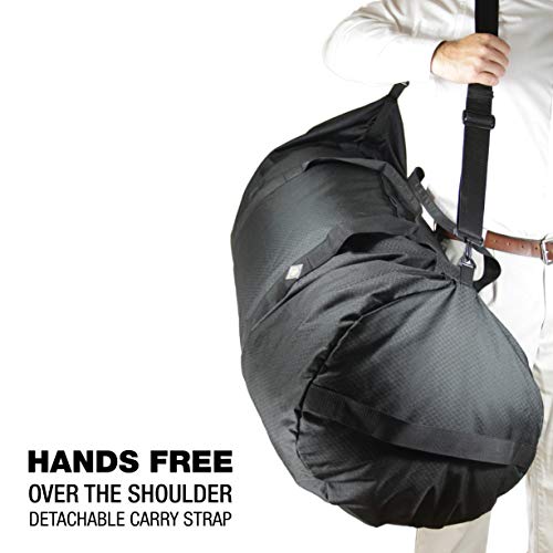 North Star Sports SD1842DLX-MB Sd1842 Diamond Ripstop Standard Duffle Gear Bag 18"H X 18"W X 42"L, 175 Liter, Midnight Black Duffel Northstar Bags thumb #3