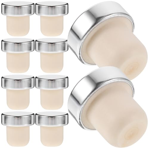 Toyvian Tappo per Vino T a Chiusura Ermetica in Materiale Stabile Set da 12 Pezzi Colore Argento Riutilizzabile per Bottiglie di Vino e Birra Decorativo e Adatto per Feste