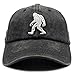 UFO Bigfoot Baseball Caps Embroidered Adjustable Denim Dad Hat Black