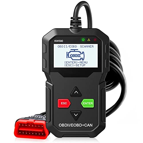 OBD2 Scanner Code Reader Read and Erase Codes Check State Emission Monitor Status Powerful Scan and Car Diagnostic Tool Scanner for All OBD-II Vehicles After 1996