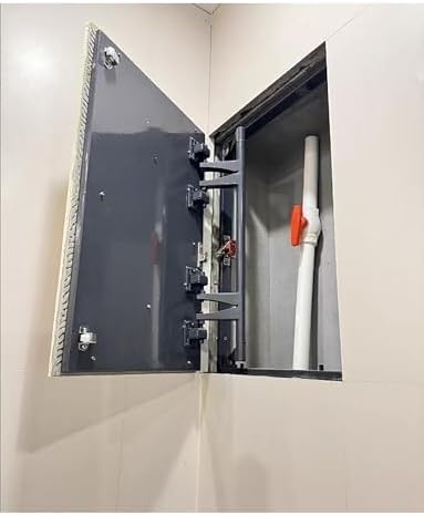 Heavy-Duty Concealed Tile Door Hinge, Flush-Mounted Access Panel for Marble Bathrooms, Stone Walls, and Tiles (T 4.5cm - 19.7x23.6) - Durable and Stylish Design