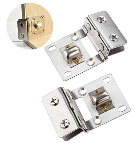 1 paire de porte en verre charnière vitrine vitrine armoire à vin clip charnière porte accessoires de remplacement, adapté pour 5-8 mm d'épaisseur en verre Cover