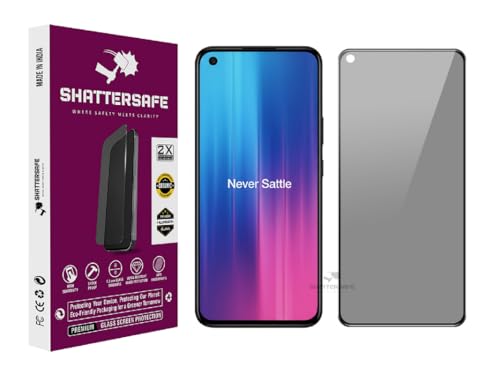 Image of Anti-Spy Privacy Tempered Glass Compatible For Oneplus 8T / 9 / 9R [Pack of 1]. 9H Hardness, Anti-Scratch, Edge-to-Edge Protection With Easy Installation Kit & Case Friendly Fit.