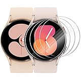 CAVN 4-Stück Kompatibel mit Samsung Galaxy Watch 5 /Galaxy Watch 4 40mm Schutzfolie Glas, Wasserdichtes Glas Schutz Displayschutzfolie Anti-Kratzen Displayschutz Panzerfolie für Galaxy Watch 5/4 40MM
