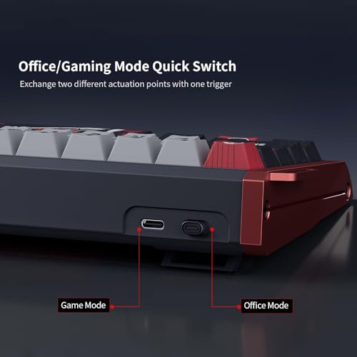 Image of MOLGRIA x SKYLOONG 60% Aluminum Gaming Keyboard, GK68 HE USB Wired Magnetic-Switch RGB Backlit Mechanical Keyboards with South-Facing Print Contour Line Keycap and Knob Multi-Layer Gasket (White)