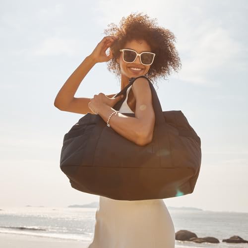 BAGSMART Women's Gym Bag: Medium Travel Duffel with Trolley Sleeve