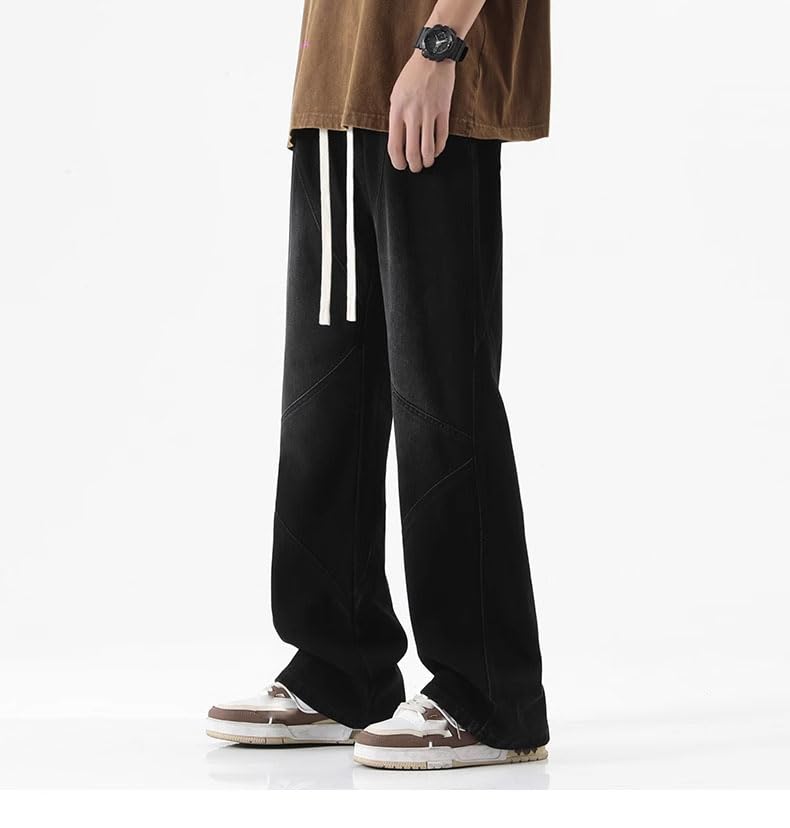 Men's Jeans Summer American Long Loose Straight Wide-Leg Vintage Pants3