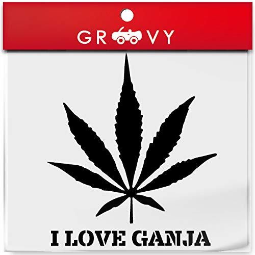 Amazon.co.jp: 大麻 ステッカー I love ganja アイラブ