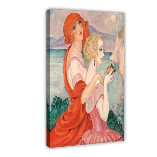 Gerda Wegener On The Anacapri Road impression sur toile déco murale bureau cadre 40x61