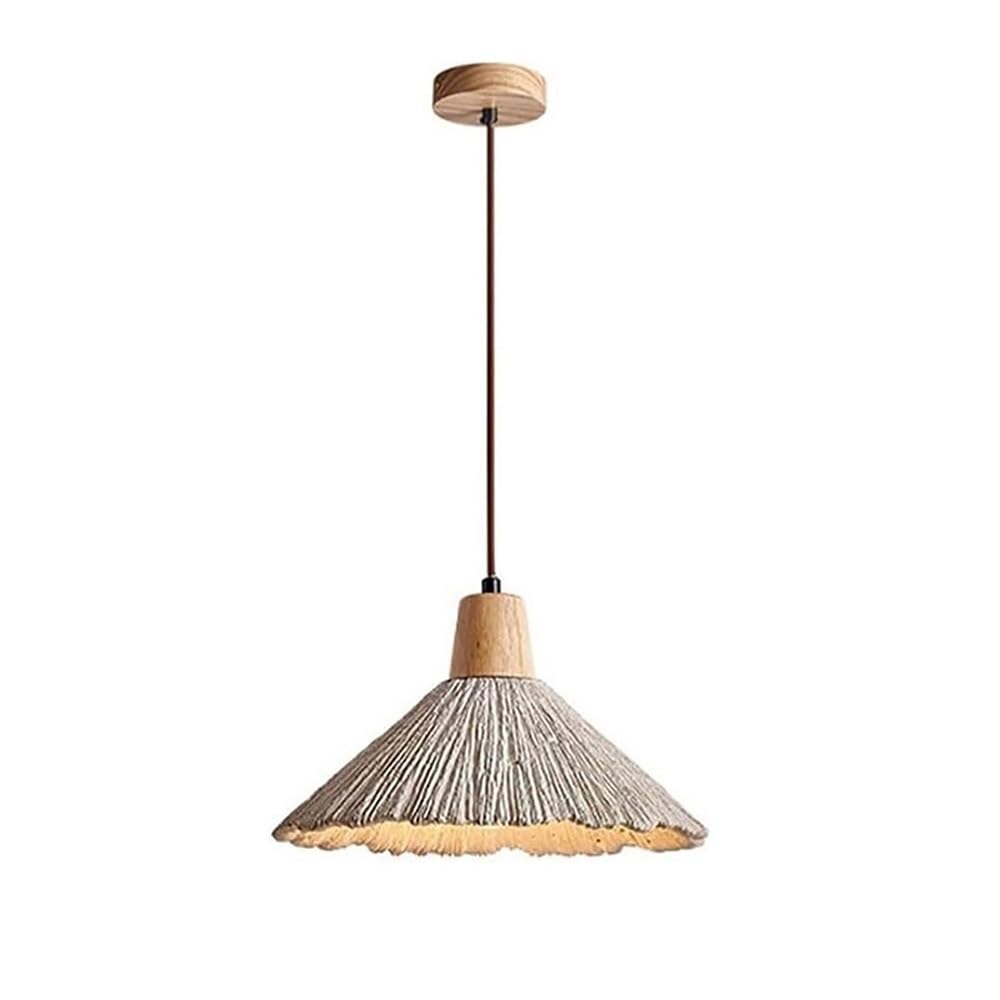 Lámpara colgante de madera y cemento regulable para cocina e isla 8