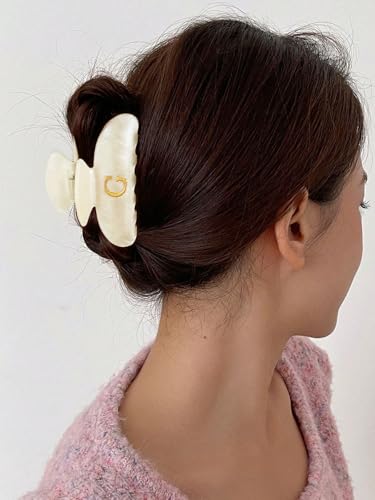 Image of LILIE&WHITE Acrylic Letter Hair Clips For Women Stylish G Monogram Hair Claw Alphabet Hair Clip Fashion Glitter Claw Clip Elegant And Durable Hair Accessory Large Hair Clips G