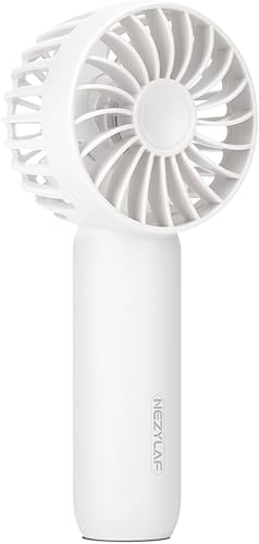 Nezylaf Mini ventilador de mano, ventilador portátil recargable con 3 velocidades, accesorio de verano esencial de viaje para mujeres ventilador de