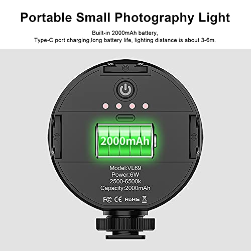 Tragbare Kamera Rundes Fülllicht Dual-Farbtemperatur-Mini-LED-Videoleuchte mit Farbpapier für Fotografie, Live-Streaming – Bild 6