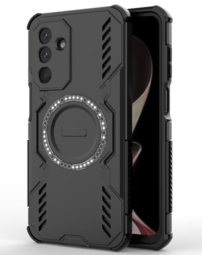 Image of Back Cover Case for Samsung Galaxy F36 5G | 360 Protection Mobile Phone Case | Mag-Safe | Camera Protection | Samsung Galaxy F36 Back Cover | Samsung Galaxy F 36 5+G - Black TPU + PC